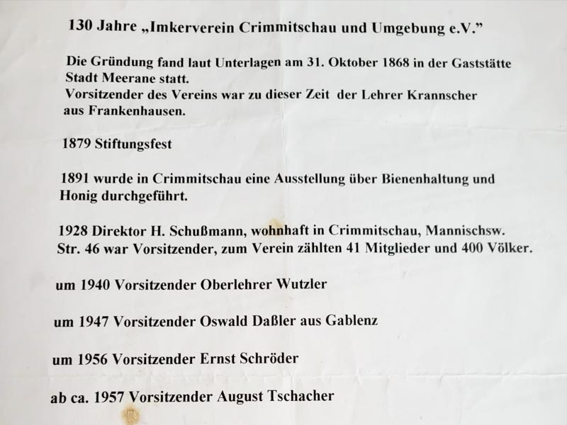 Imkerverein Crimmitschau und Umgebung e.V.